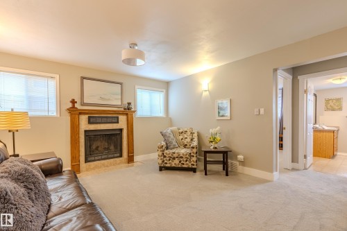 10114 102 Avenue, Morinville, AB - Indoor Photo Showing Living Room With Fireplace