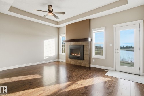 59 Selkirk Place, Leduc, AB - Indoor Photo Showing Living Room With Fireplace