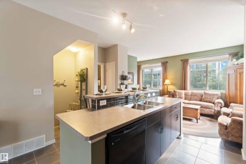 154 603 Watt Boulevard Sw, Edmonton, AB - Indoor Photo Showing Kitchen With Double Sink
