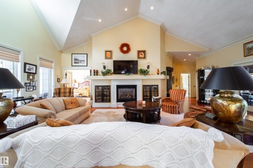 2A Silver Beach Road, Rural Wetaskiwin County, AB - Indoor Photo Showing Living Room With Fireplace