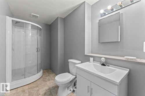 Full bathroom featuring vanity and a shower stall - 4719 47 Avenue, Cold Lake, AB - Indoor Photo Showing Bathroom