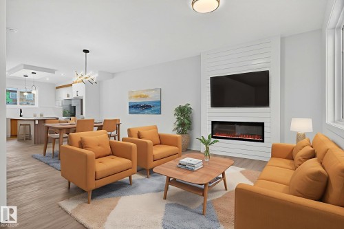 130 Pierwyck Loop, Spruce Grove, AB - Indoor Photo Showing Living Room With Fireplace