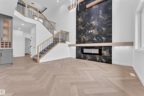 404 Pine Point(E), Leduc, AB - Indoor With Fireplace