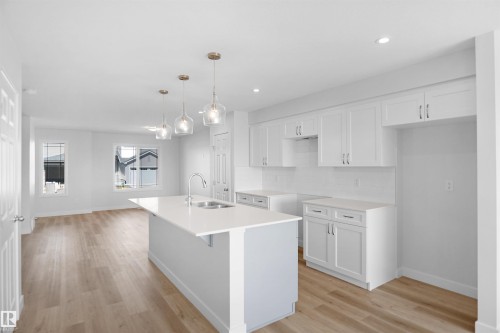 18137 73A Street, Edmonton, AB - Indoor Photo Showing Kitchen With Double Sink