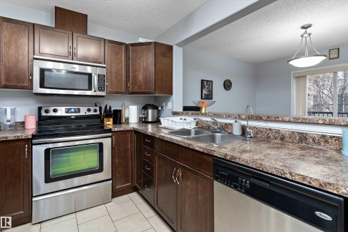 22 16003 132 St, Edmonton, AB - Indoor Photo Showing Kitchen With Stainless Steel Kitchen With Double Sink