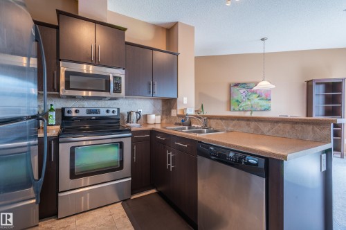 431 263 Macewan Road, Edmonton, AB - Indoor Photo Showing Kitchen With Double Sink