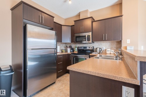 431 263 Macewan Road, Edmonton, AB - Indoor Photo Showing Kitchen With Double Sink