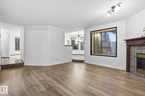 5304 190 Street, Edmonton, AB - Indoor Photo Showing Living Room With Fireplace