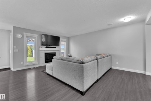 728 177 Street, Edmonton, AB - Indoor Photo Showing Living Room With Fireplace