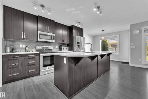 728 177 Street, Edmonton, AB - Indoor Photo Showing Kitchen With Stainless Steel Kitchen With Upgraded Kitchen