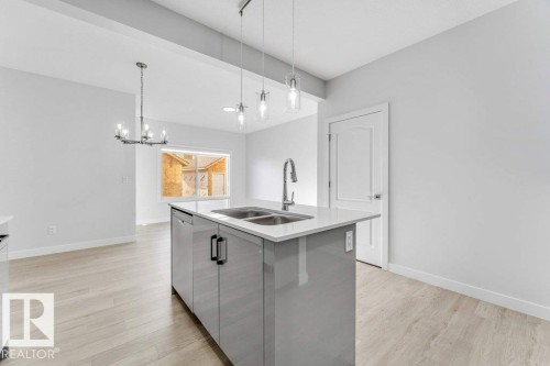 1007 Aster Boulevard, Edmonton, AB - Indoor Photo Showing Kitchen With Double Sink