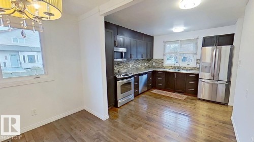 9541A 180A Street, Edmonton, AB - Indoor Photo Showing Kitchen With Stainless Steel Kitchen With Double Sink