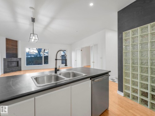 105 11415 100 Avenue, Edmonton, AB - Indoor Photo Showing Kitchen With Double Sink