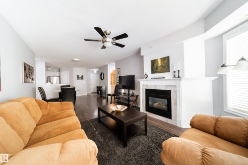 427 6703 172 Street, Edmonton, AB - Indoor Photo Showing Living Room With Fireplace