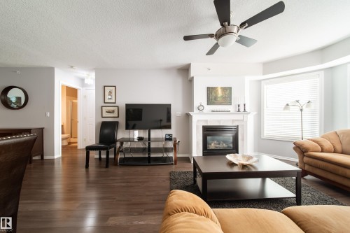 427 6703 172 Street, Edmonton, AB - Indoor Photo Showing Living Room With Fireplace