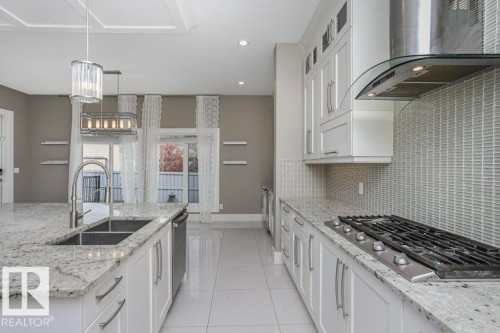 2453 Ashcraft Crescent, Edmonton, AB - Indoor Photo Showing Kitchen With Double Sink With Upgraded Kitchen