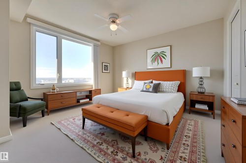 1807 10303 105 Street, Edmonton, AB - Indoor Photo Showing Bedroom
