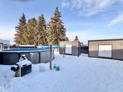 5510 Railway Avenue, Glendon, AB - Outdoor With Above Ground Pool