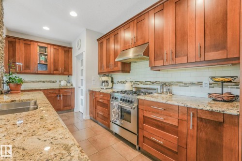 2441 Bowen Wynd, Edmonton, AB - Indoor Photo Showing Kitchen With Double Sink
