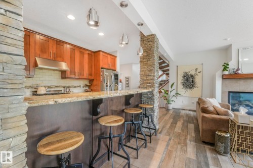 2441 Bowen Wynd, Edmonton, AB - Indoor With Fireplace