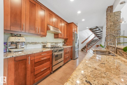 2441 Bowen Wynd, Edmonton, AB - Indoor Photo Showing Kitchen With Double Sink