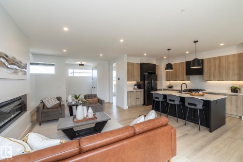 4541 Knight Wynd, Edmonton, AB - Indoor With Fireplace