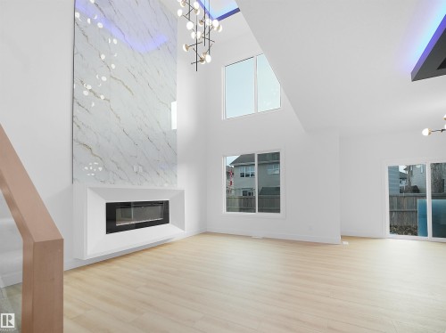 6811 171 Avenue, Edmonton, AB - Indoor Photo Showing Living Room With Fireplace