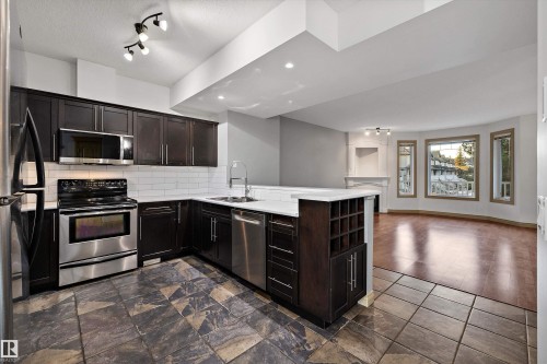 17 903 Rutherford Road, Edmonton, AB - Indoor Photo Showing Kitchen With Stainless Steel Kitchen