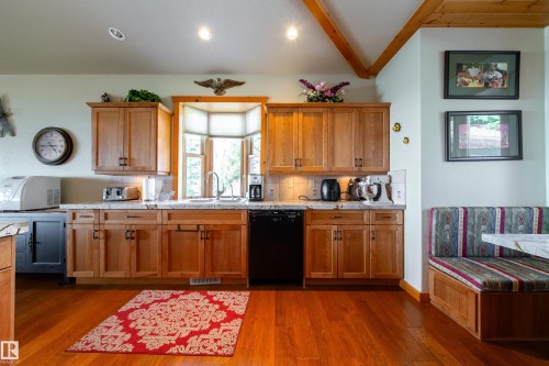 103 Argentia Beach, Rural Wetaskiwin County, AB - Indoor Photo Showing Kitchen With Double Sink