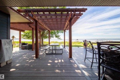 103 Argentia Beach, Rural Wetaskiwin County, AB - Outdoor With Body Of Water With Deck Patio Veranda With Exterior