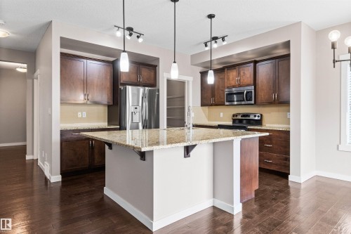 3952 Claxton Loop, Edmonton, AB - Indoor Photo Showing Kitchen With Stainless Steel Kitchen With Upgraded Kitchen