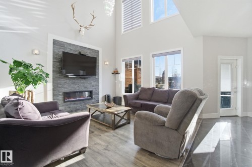 1333 Graydon Hill Way, Edmonton, AB - Indoor Photo Showing Living Room With Fireplace