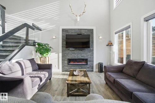 1333 Graydon Hill Way, Edmonton, AB - Indoor Photo Showing Living Room With Fireplace