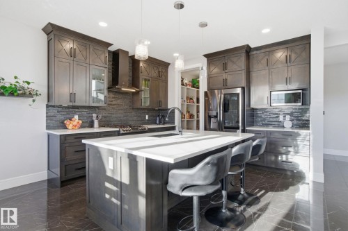 1333 Graydon Hill Way, Edmonton, AB - Indoor Photo Showing Kitchen With Upgraded Kitchen