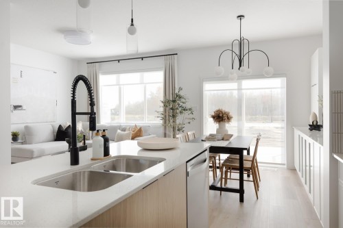 3245 Dixon Way, Edmonton, AB - Indoor Photo Showing Kitchen With Double Sink