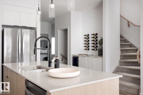 3245 Dixon Way, Edmonton, AB - Indoor Photo Showing Kitchen With Double Sink With Upgraded Kitchen