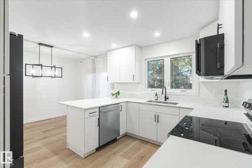 14207 71 Street, Edmonton, AB - Indoor Photo Showing Kitchen With Double Sink