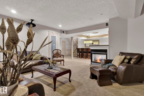 7445 162 Avenue, Edmonton, AB - Indoor Photo Showing Living Room With Fireplace