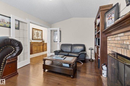 10309 Villa Avenue, Edmonton, AB - Indoor Photo Showing Living Room With Fireplace