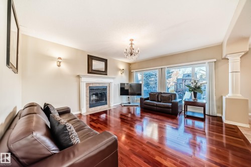 203 Darlington Crescent, Edmonton, AB - Indoor Photo Showing Living Room With Fireplace