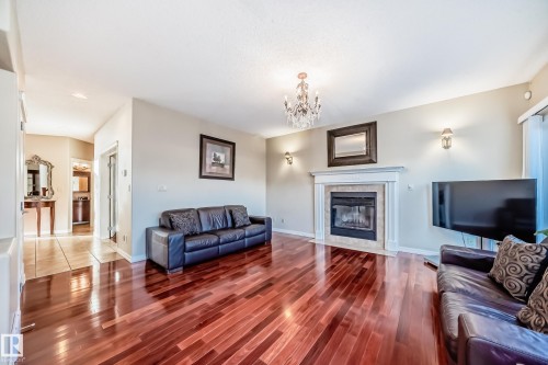 203 Darlington Crescent, Edmonton, AB - Indoor Photo Showing Living Room With Fireplace