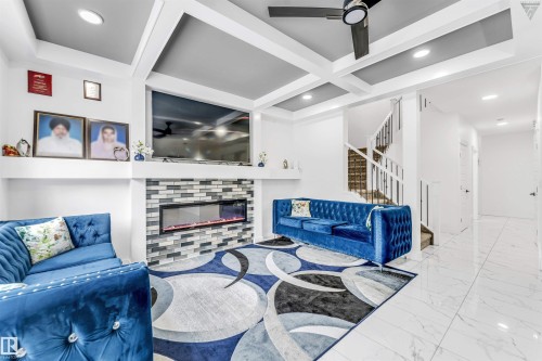 1216 15 Street, Edmonton, AB - Indoor With Fireplace