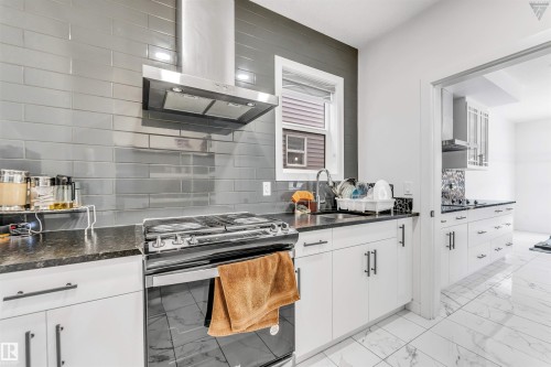 1216 15 Street, Edmonton, AB - Indoor Photo Showing Kitchen With Upgraded Kitchen