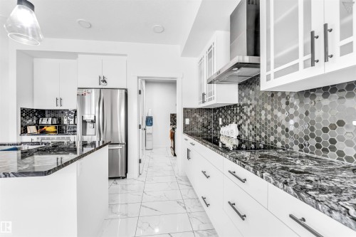 1216 15 Street, Edmonton, AB - Indoor Photo Showing Kitchen With Stainless Steel Kitchen With Upgraded Kitchen