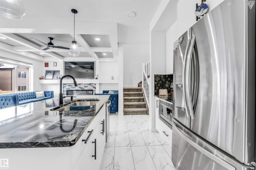 1216 15 Street, Edmonton, AB - Indoor Photo Showing Kitchen With Stainless Steel Kitchen With Double Sink With Upgraded Kitchen