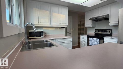 13516 42 Street, Edmonton, AB - Indoor Photo Showing Kitchen With Double Sink