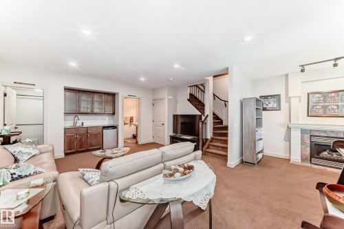 1673 James Mowatt Trail, Edmonton, AB - Indoor Photo Showing Living Room With Fireplace