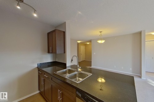 414 11820 22 Avenue, Edmonton, AB - Indoor Photo Showing Kitchen With Double Sink