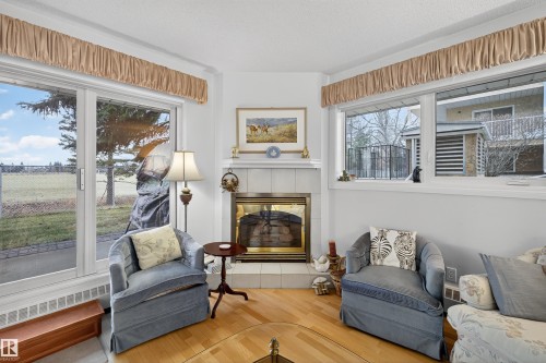 103 10935 21 Avenue, Edmonton, AB - Indoor Photo Showing Living Room With Fireplace