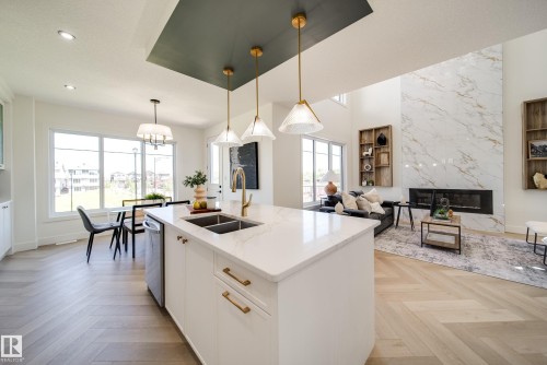 7023 177 Avenue, Edmonton, AB - Indoor Photo Showing Kitchen With Double Sink With Upgraded Kitchen